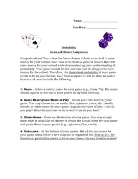 probability assignment year 8