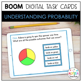 Preview of Probability Boom Cards | SOL 3.14 | Math SOL Review