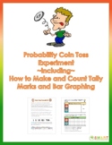 Probability Coin Toss Experiment with Tally Mark Chart and