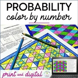 Probability Color by Number 6th-7th Grade Print and Digita