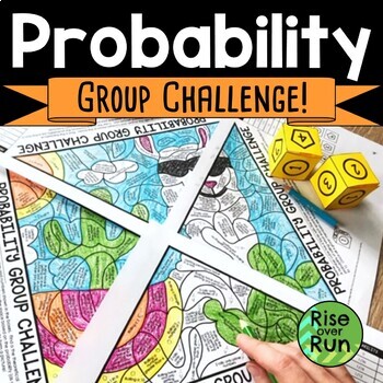 Preview of Probability Coloring Activity Worksheet with Dice