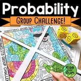 Probability Coloring Activity Worksheet with Dice