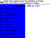 Probability - Deck of Cards Part 1 (SMART BOARD)