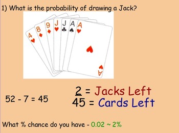 Preview of Probability - Deck of Cards Part 2 (SMART BOARD)