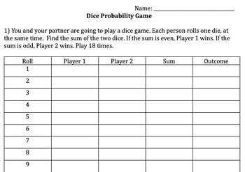 The Dice Roller (1 and 2 Dice) BUNDLE - PPT Template for Probability and  Games