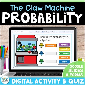 Preview of Probability Digital Math Activities and Assessment - Google Slides & Forms