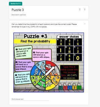 Probability Digital Math Escape Room by Scaffolded Math and Science