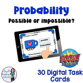 Preview of Probability Digital Task Cards (Possible and Impossible)  BOOM CARDS