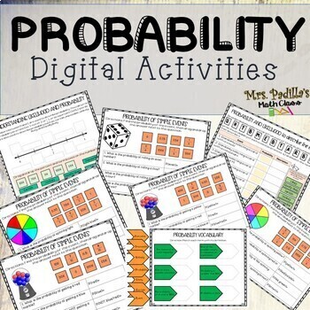 Preview of Probability Digital and  Printable Activity for Distance Learning Bundle