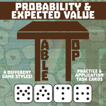 Preview of Probability & Expected Value Game - Small Group TableTop Practice Activity