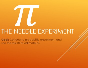 Preview of Probability Experiment - Great for Pi Day!