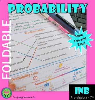 Preview of Probability Foldable + EASEL