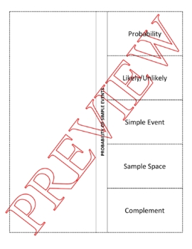 Preview of Probability Foldable and Powerpoint