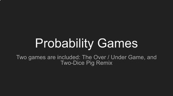 Preview of Probability Games 