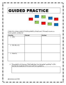 Preview of Probability Guided Practice Bundle