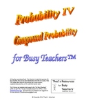 Probability IV - Compound Probability for Busy Teachers