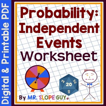 Preview of Probability Independent Events Worksheet