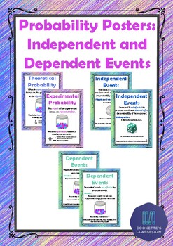 Preview of Probability Independent and Dependent Events Posters