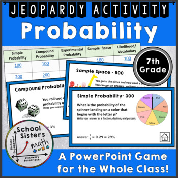 Preview of Probability Jeopardy Game