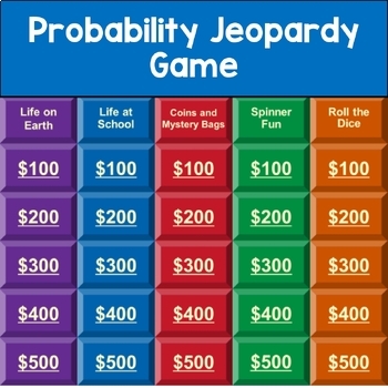 Preview of Probability Jeopardy Game | PowerPoint | Keeps Track of Selected Questions