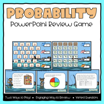 Preview of Probability Jeopardy Math Review Game