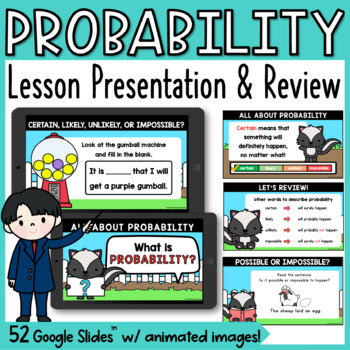 Preview of Probability Kindergarten Lesson Grade 1 Google Slides