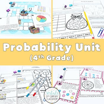 Preview of Probability Lesson Plans (Math SOL 4.PS.2) {Digital & PDF Included}