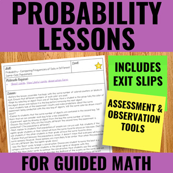 Preview of Probability Lessons for Guided Math | Differentiated | 2020 Ontario Math