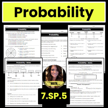 Preview of Probability | Likelihood of an Event | 7.G.5 | Notes & Worksheets