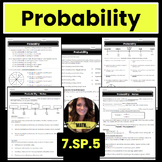 Probability | Likelihood of an Event | 7.G.5 | Notes & Worksheets