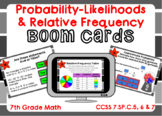 Probability-Likelihoods & Relative Frequency Boom Cards-Di