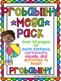 Probability Activities MEGA Pack of Math Worksheets and Probability Games