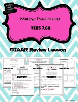 Preview of Probability-Making Predictions STAAR REVIEW LESSON - TEKS 7.6H