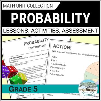 Preview of Theoretical and Experimental Probability Activities Grade 5 Ontario Math Unit