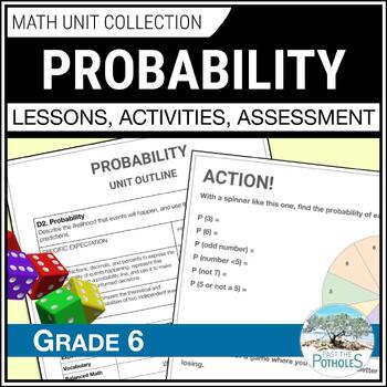 Preview of Theoretical & Experimental Probability Unit Grade 6 Ontario Math Data Management