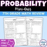 Probability Mini Quiz | STAAR New Question Types | 7th Gra