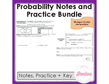 Preview of Probability Notes and Practice Mega Bundle