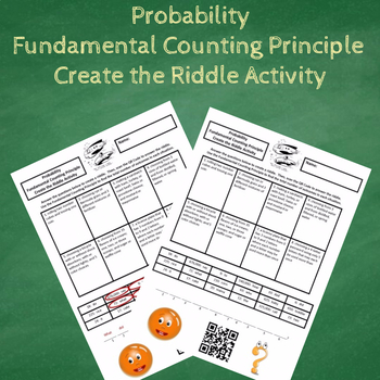 Preview of Probability Outcomes:  Fundamental Counting Principle Create the Riddle Activity