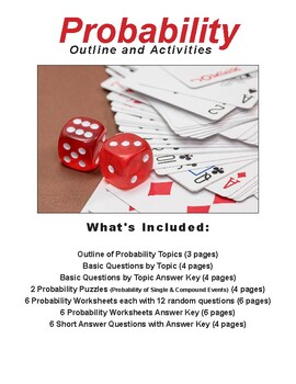 Preview of Probability Packet- Guide and Activities