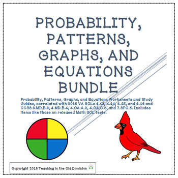 Preview of Probability, Patterns, Graphs, and Equations Mini-unit BUNDLE