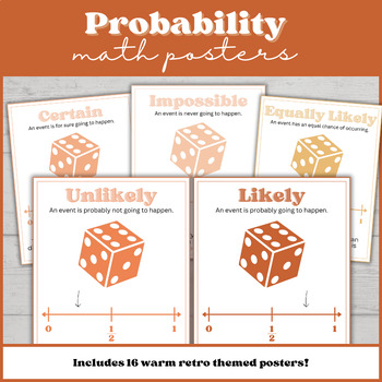 Preview of Probability Vocabulary Posters for Math