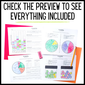 Probability Activities and Vocabulary Practice with Dice, Coins, and