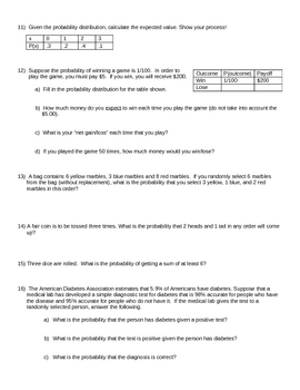 probability practice and problem solving c answer key