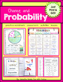 Probability: Print & Go! worksheets, activities, lessons, and assessments