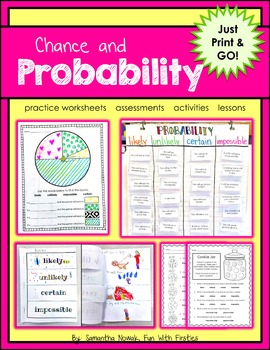 Preview of Probability: Print & Go! worksheets, activities, lessons, and assessments