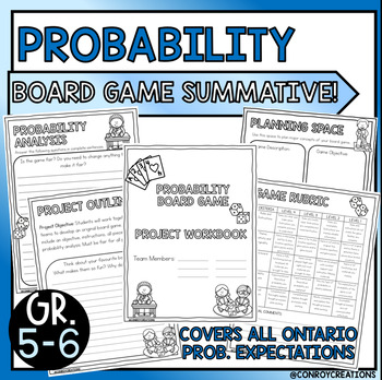 Preview of Probability Project | Board Game Summative