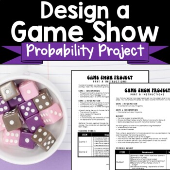 Preview of Probability Project Design a Gameshow Game