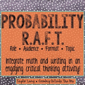 Preview of Probability R.A.F.T. - Critical Thinking Activity