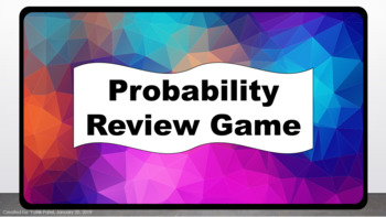 Preview of Probability Review Game with Worksheets