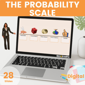 Preview of Probability Scale - Digital Lesson and Activities for 7th Grade CCSS 7.SP.C.5